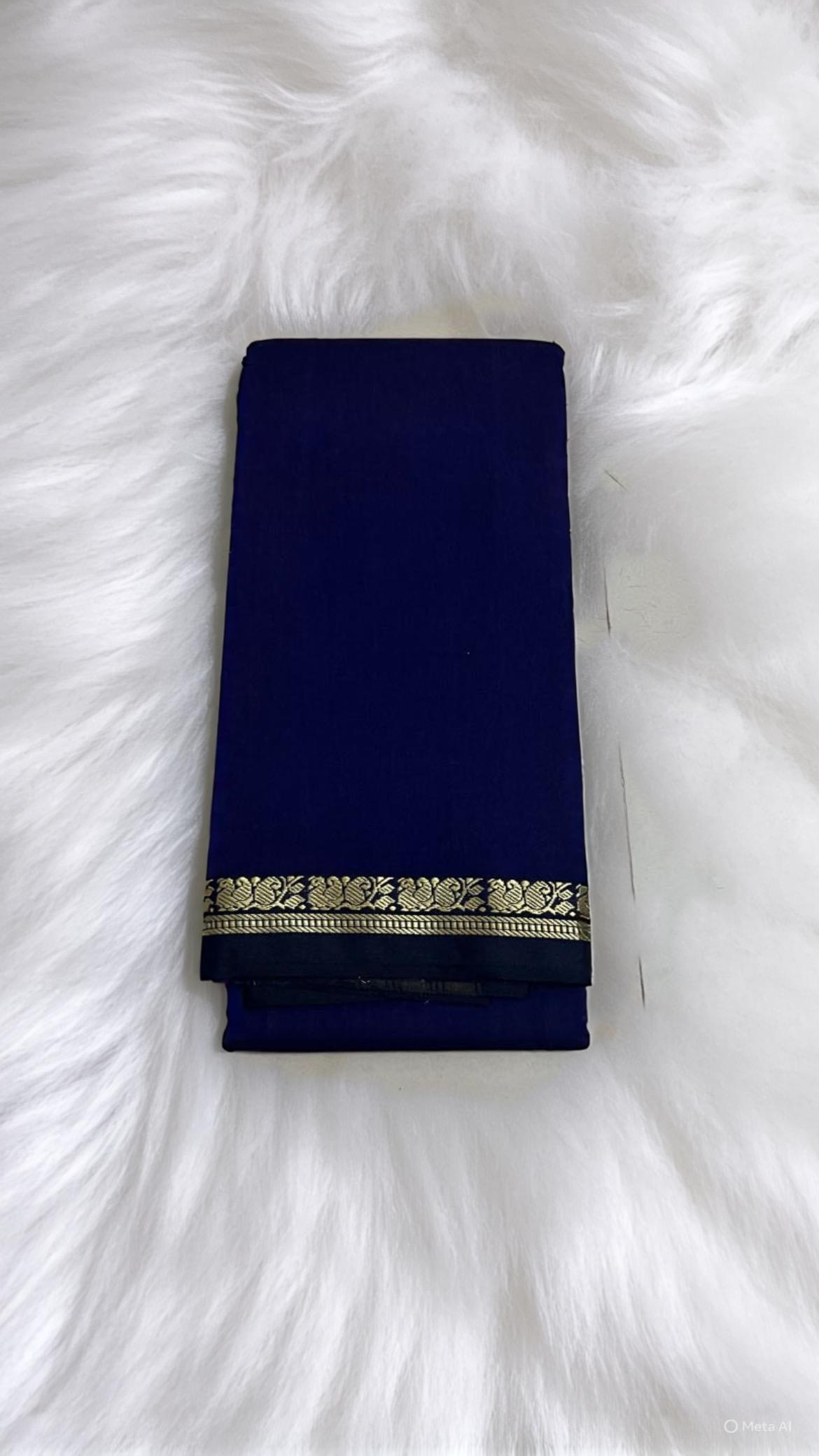 Dark Purple Raaga Narayanpeth Cotton Saree | With Unstitched Blouse Piece For Women