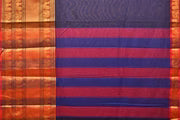 Blue Ayodhya Narayanpeth Cotton Saree | With Unstitched Blouse Piece For Women