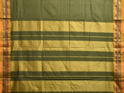 Parrot Green Zigzag Narayanpeth Cotton Saree | With Unstitched Blouse Piece For Women